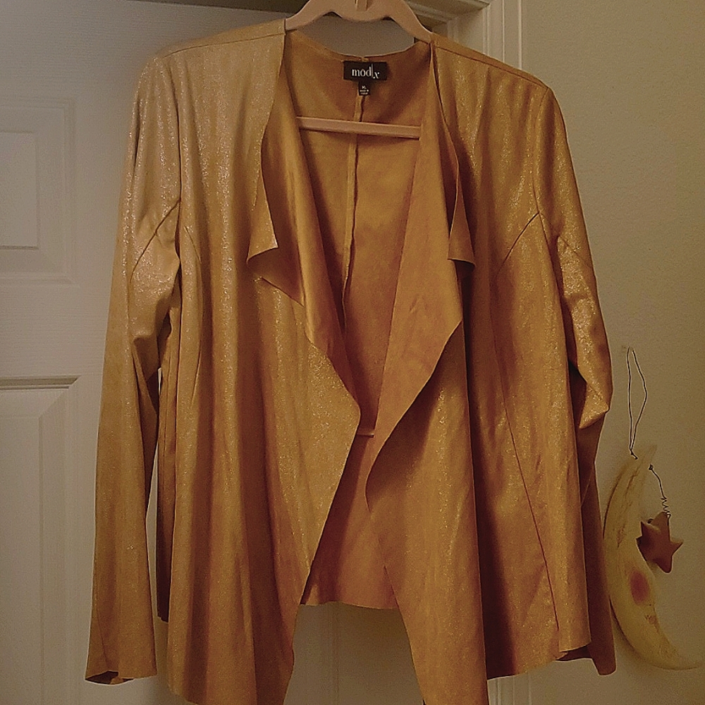 Faux Suede moto style topper